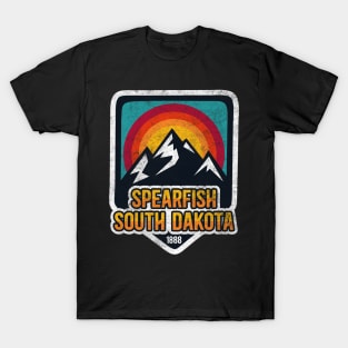 Spearfish South Dakota Vintage Mountain Sunset T-Shirt